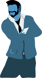 blue person icon